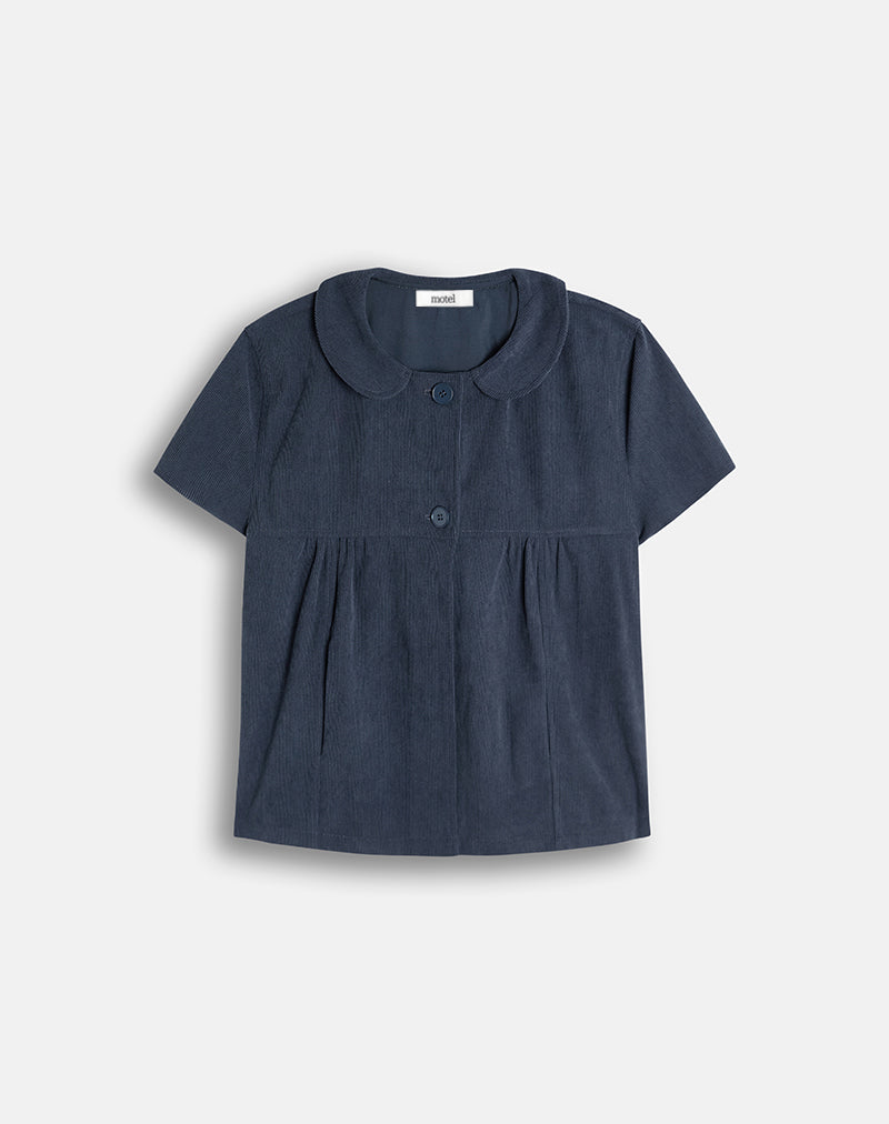 Kaylan Shirt in Cord Navy