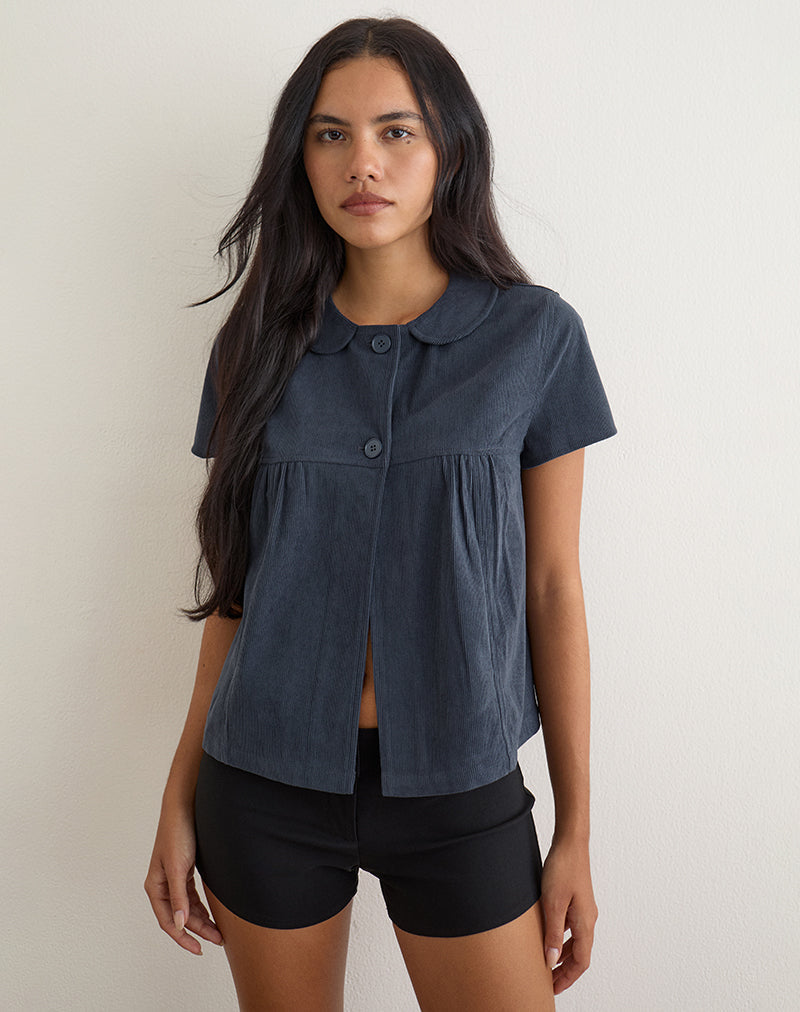 Kaylan Shirt in Cord Navy