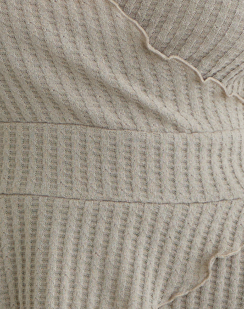 Kiwari Top in Waffle Knit Stone