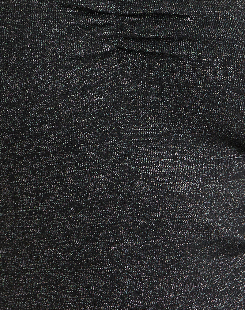 Kolisa Ruched Bust Top in Black