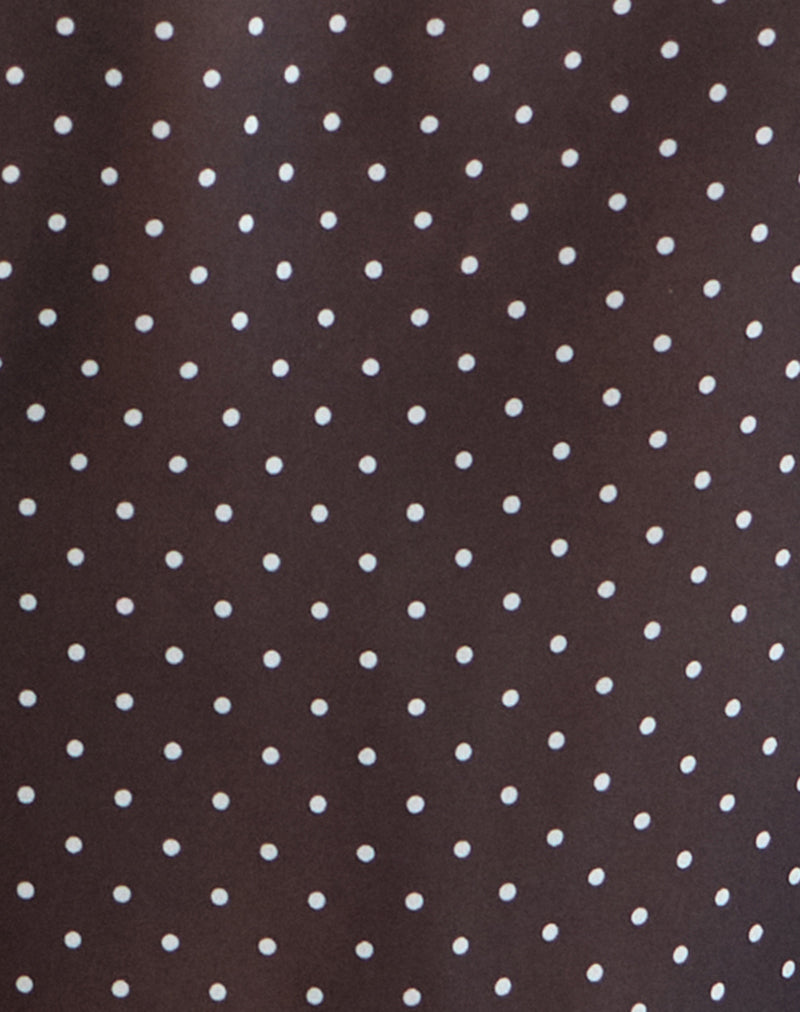 Kota Chiffon Blouse in Black with Micro Polka Print