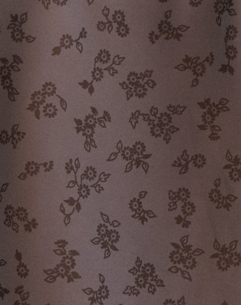 Kota Chiffon Blouse in Minimal Flower Dark Grey