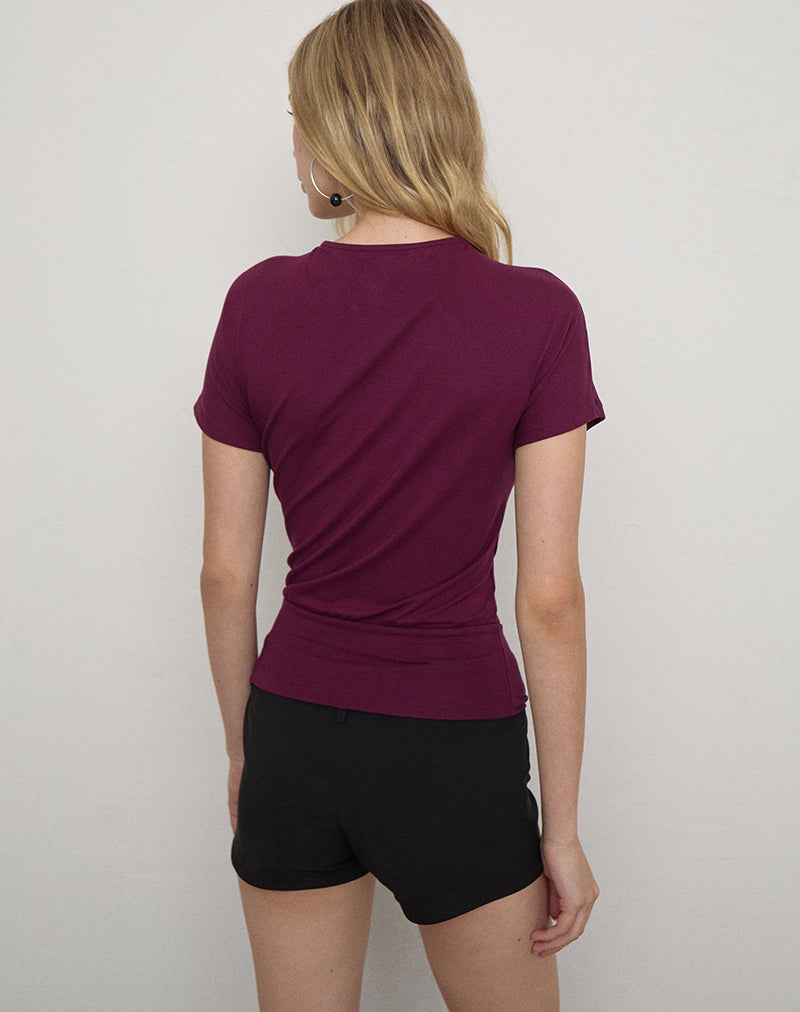 Krystle Large Keyhole Top in Deep Purple