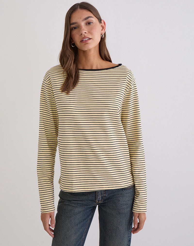 Kumiko Long Sleeve Top in Jersey Yellow and Black