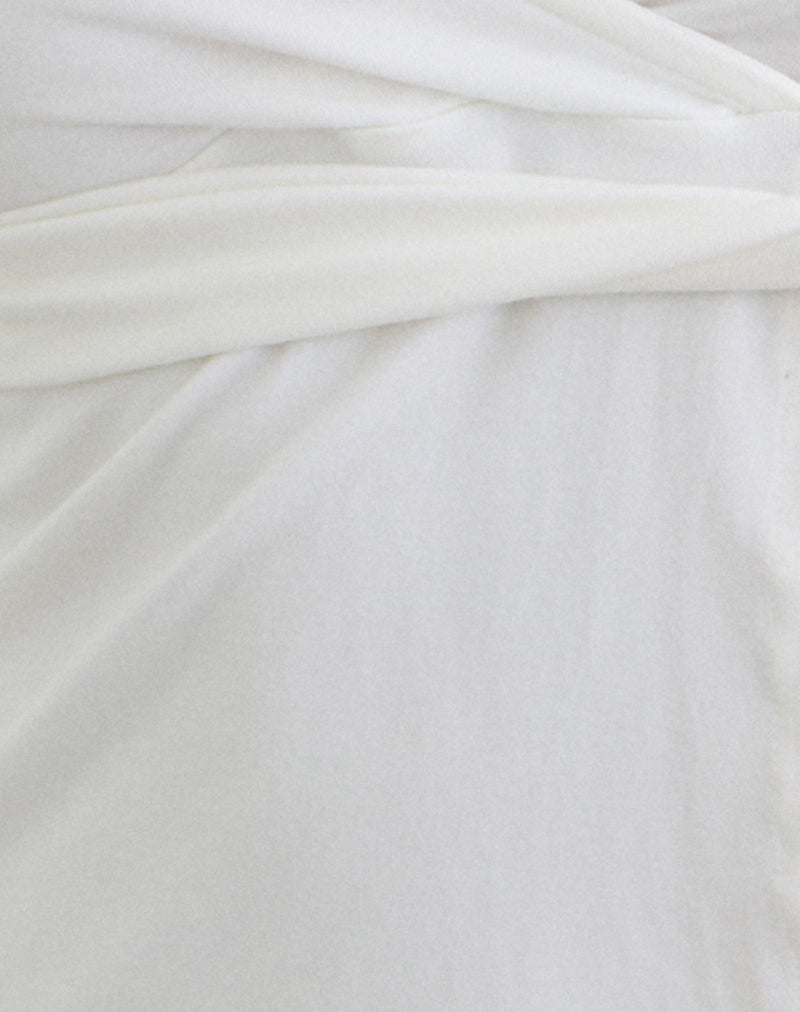 Lamae Wrap Top in Off White