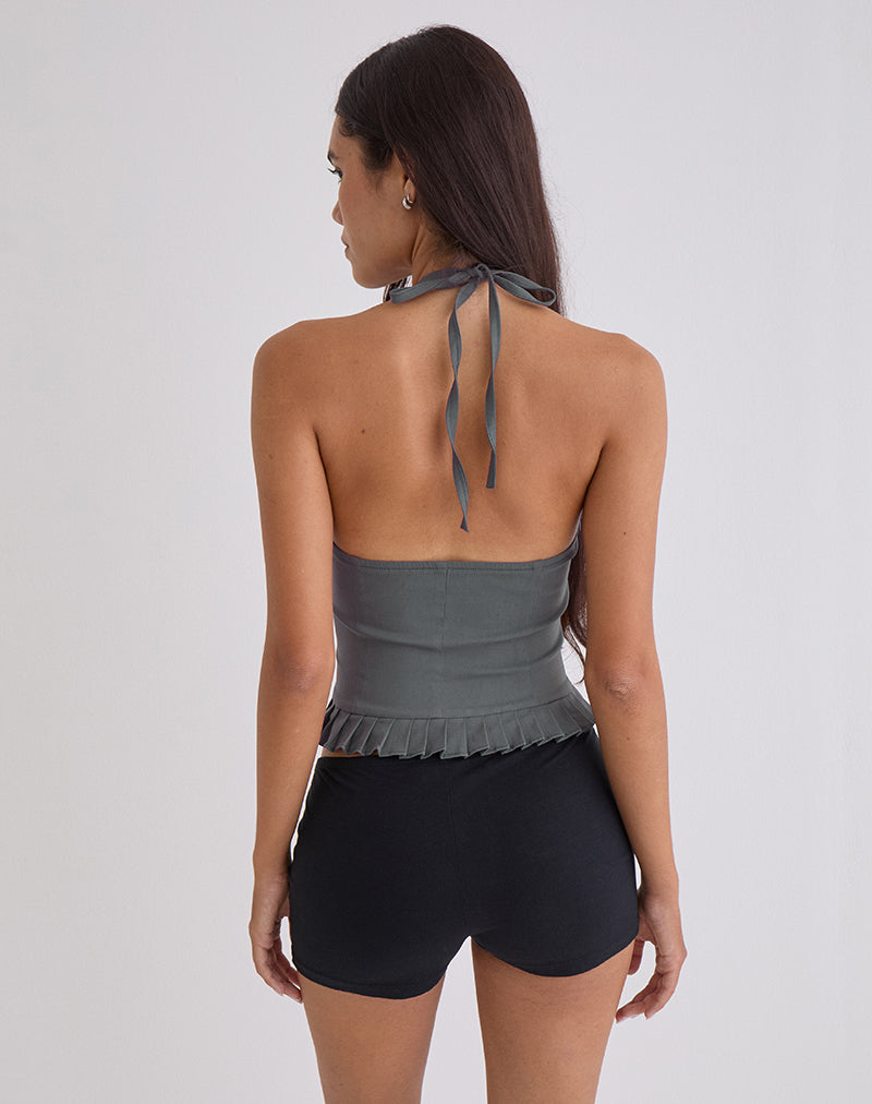 Lavena Top in Tailoring Slate Grey