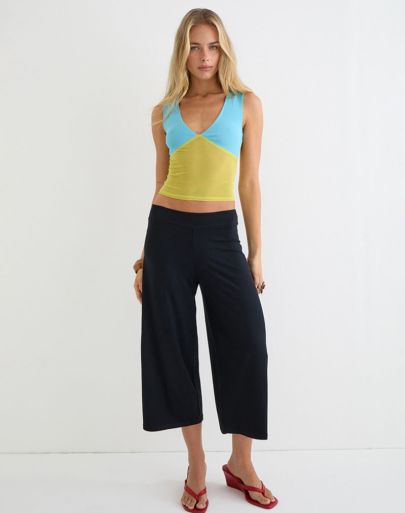 Lihat Top in Baby Blue and Mustard