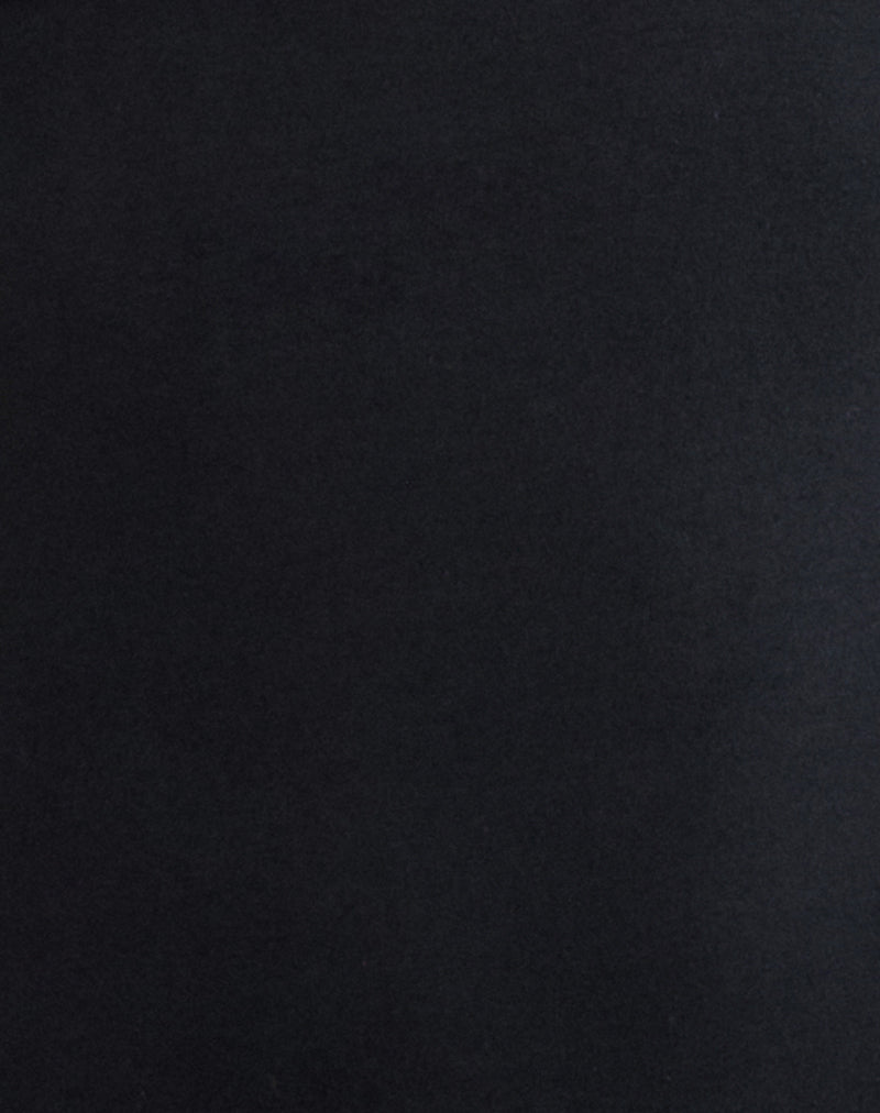 Lobos Crossover Top in Rayon Jersey Black