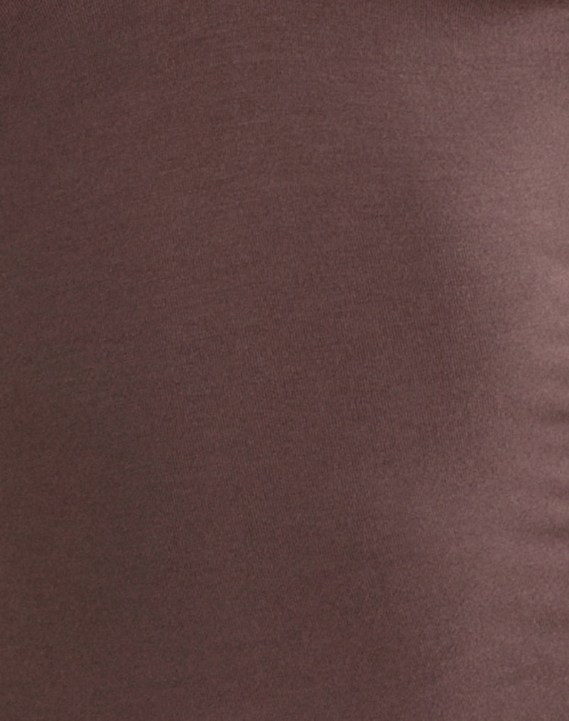 Lynod Plunge Top in Deep Taupe