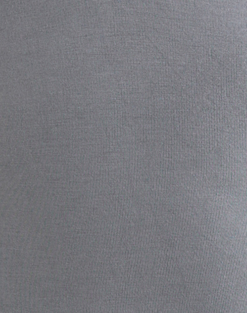Lynod Plunge Top in Grey