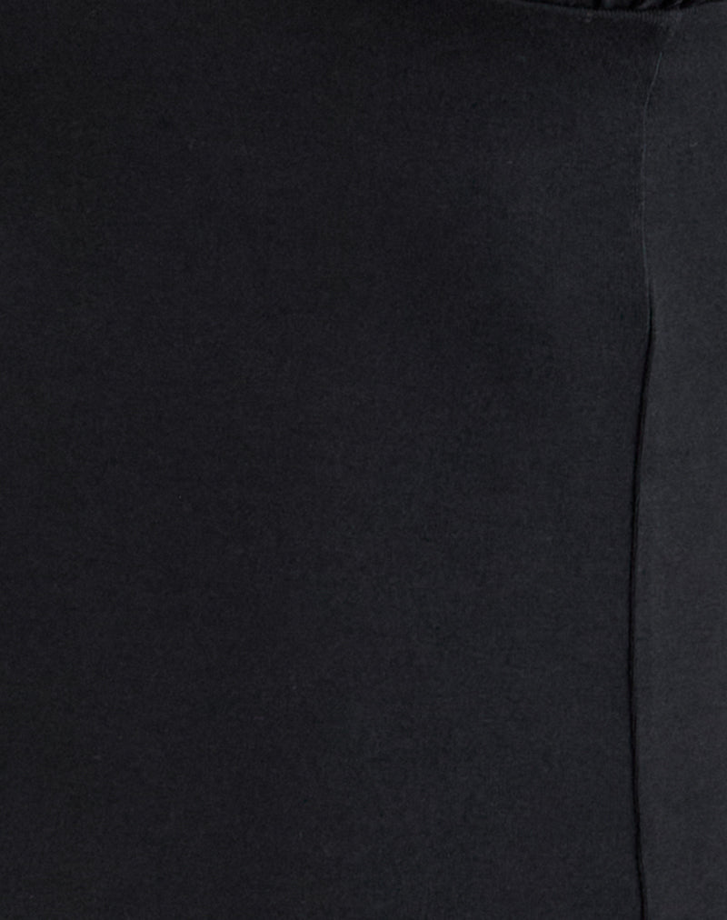 Lynod Plunge Top in Rayon Black