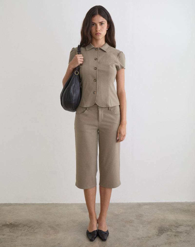 Maorah Blouse in Tailoring Light Taupe