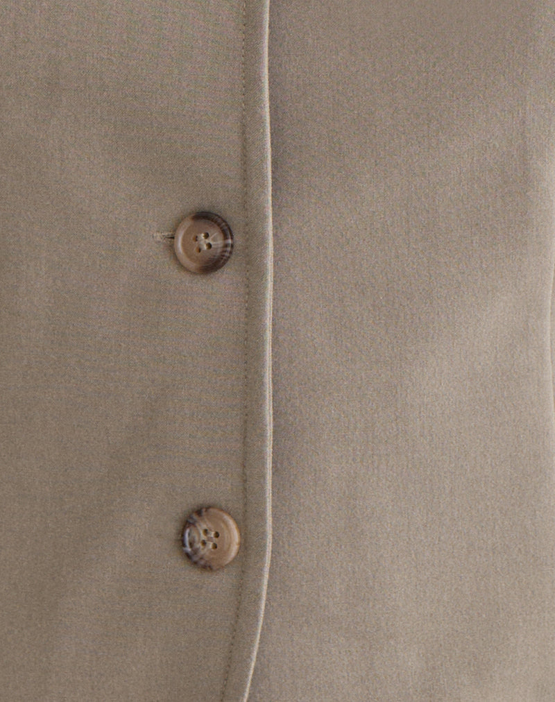 Maorah Blouse in Tailoring Light Taupe