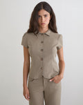 Maorah Blouse in Tailoring Light Taupe