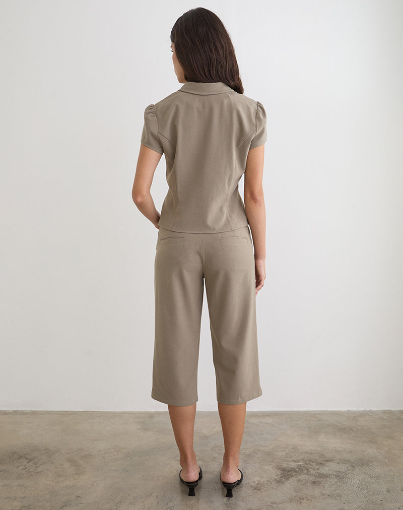 Maorah Blouse in Tailoring Light Taupe