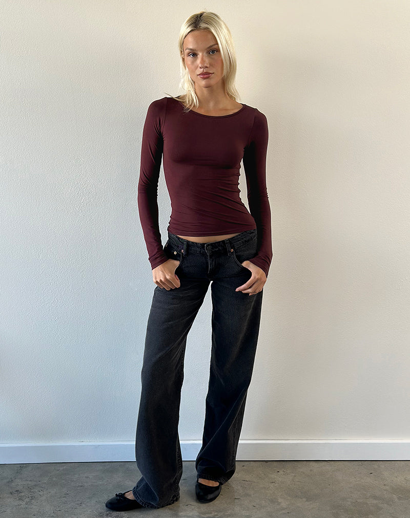 Mazone Top in Dark Plum