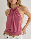 Miruna Halterneck Top in Raspberry