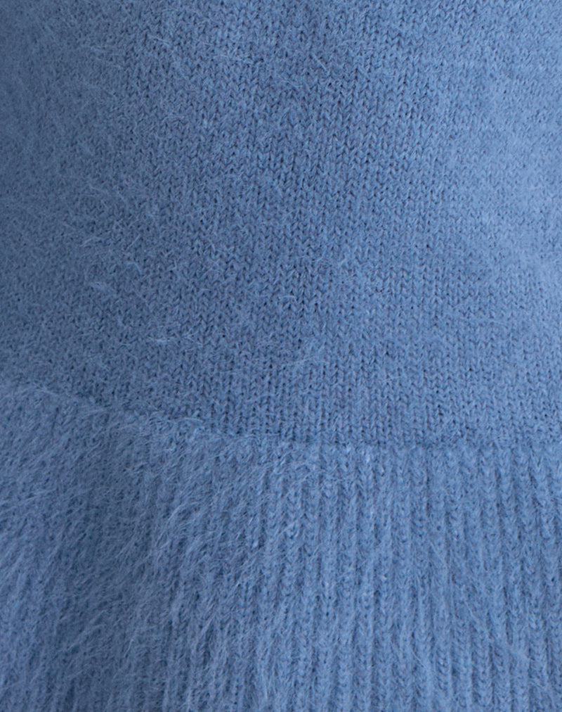 Mizuki Top in Knit Dusty Blue