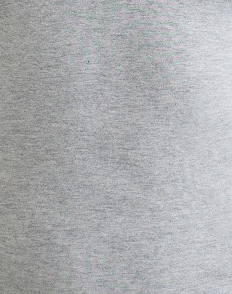 Nemue Plunge Racerback Top in Grey Marl