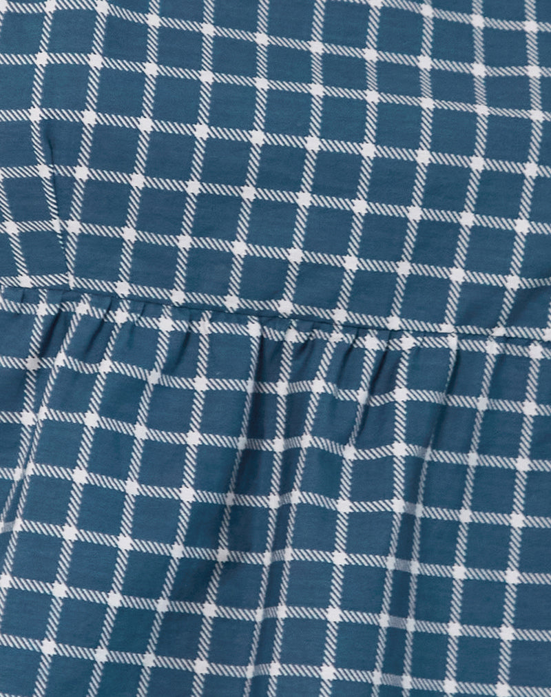 Palsi Tie Side Top in Navy Tartan