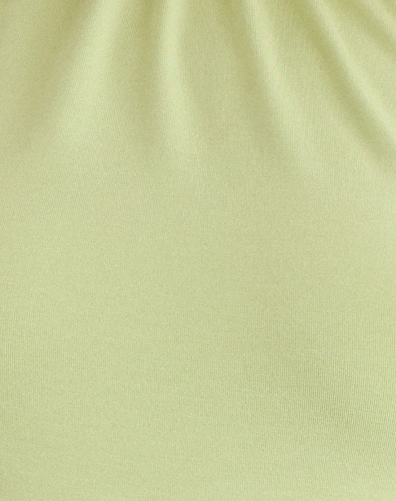 Raceline Halterneck Top in Rayon Jersey Pistachio