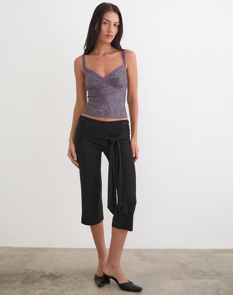 Rasa Cami Top in Flare Flower Purple