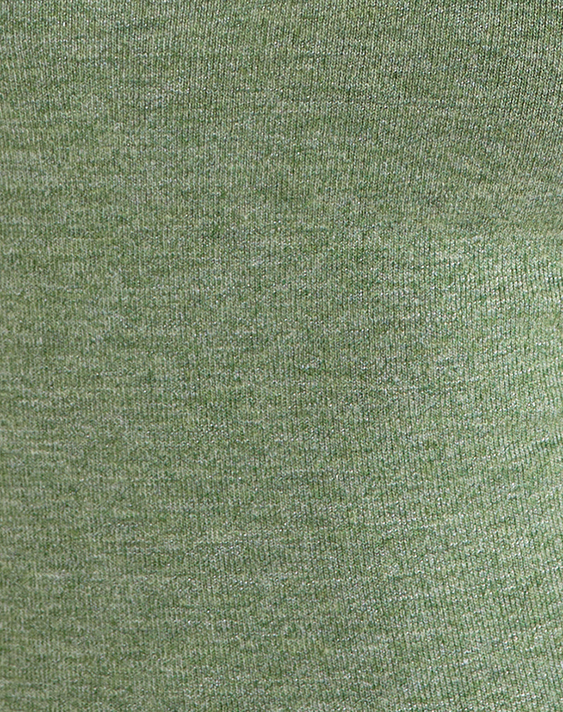 Satuna Top with Beads in Shimmer Knit Sage Green