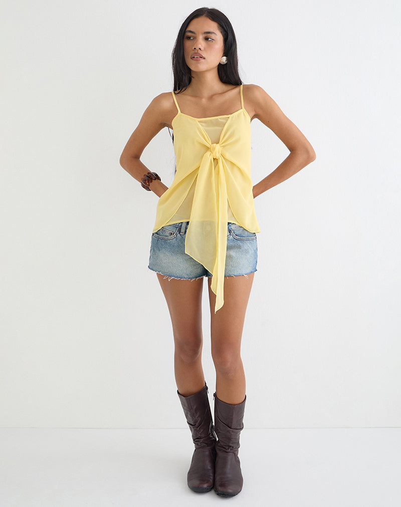 Sena Top in Chiffon Pastel Yellow