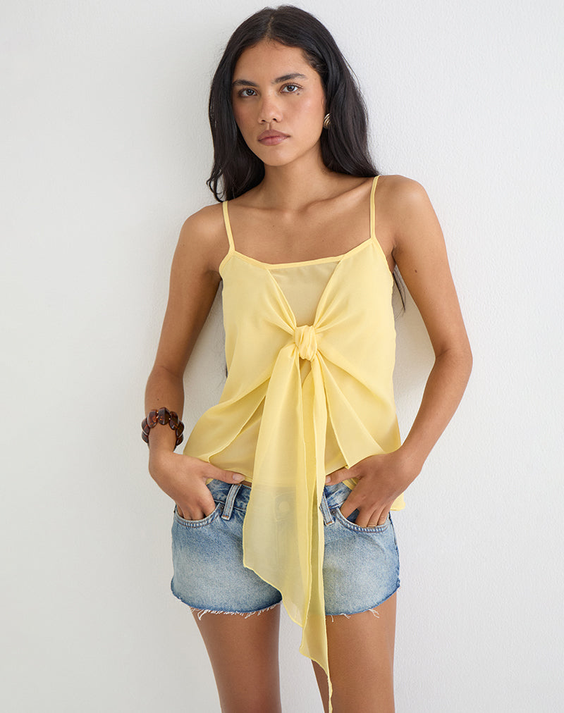 Sena Top in Chiffon Pastel Yellow