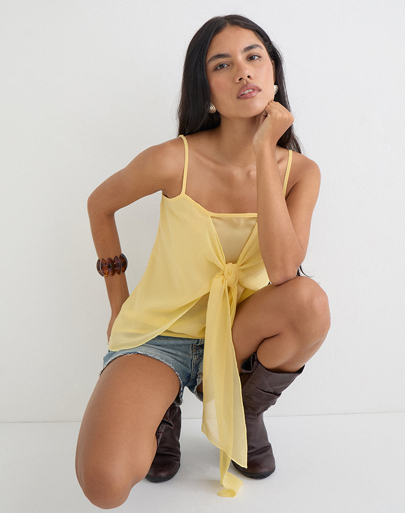 Sena Top in Chiffon Pastel Yellow