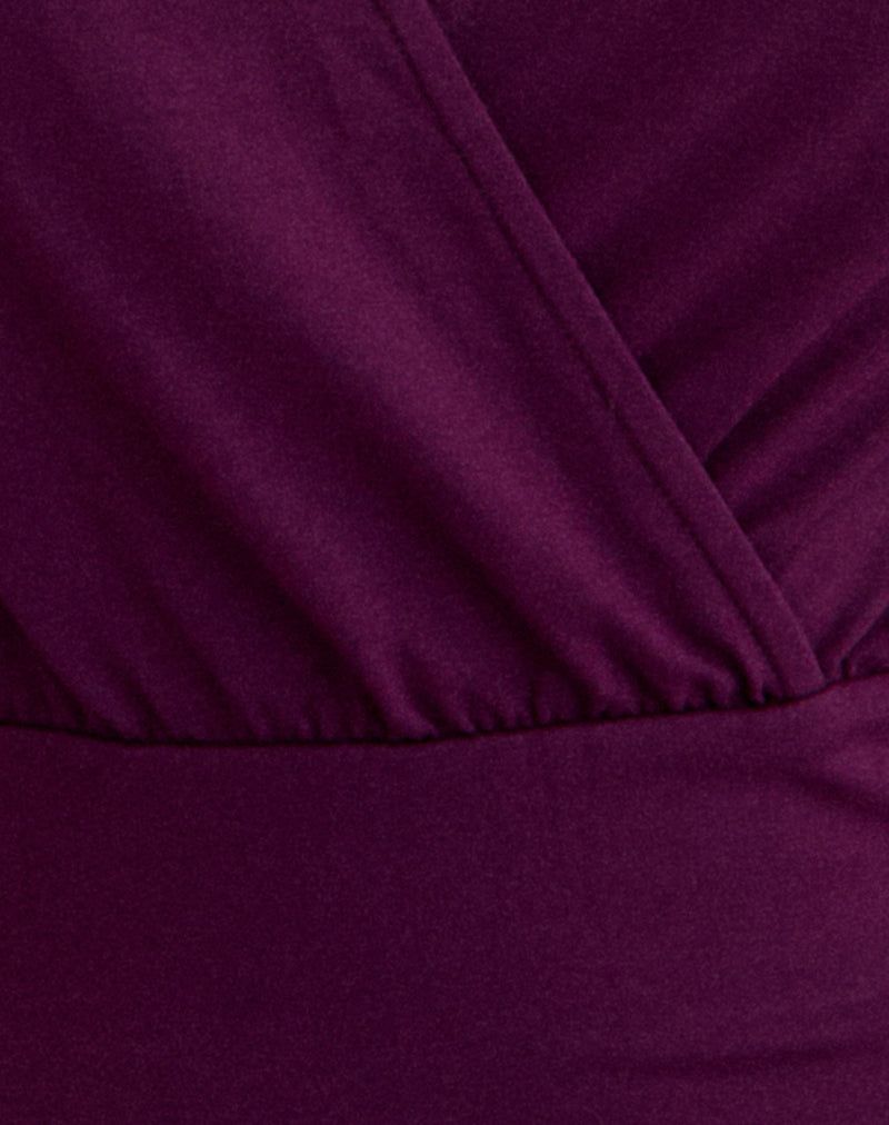 Sheon Long Sleeve Top in Rayon Jersey Fig