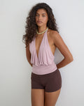 Sherlyn Halter Top in Cupro Pink