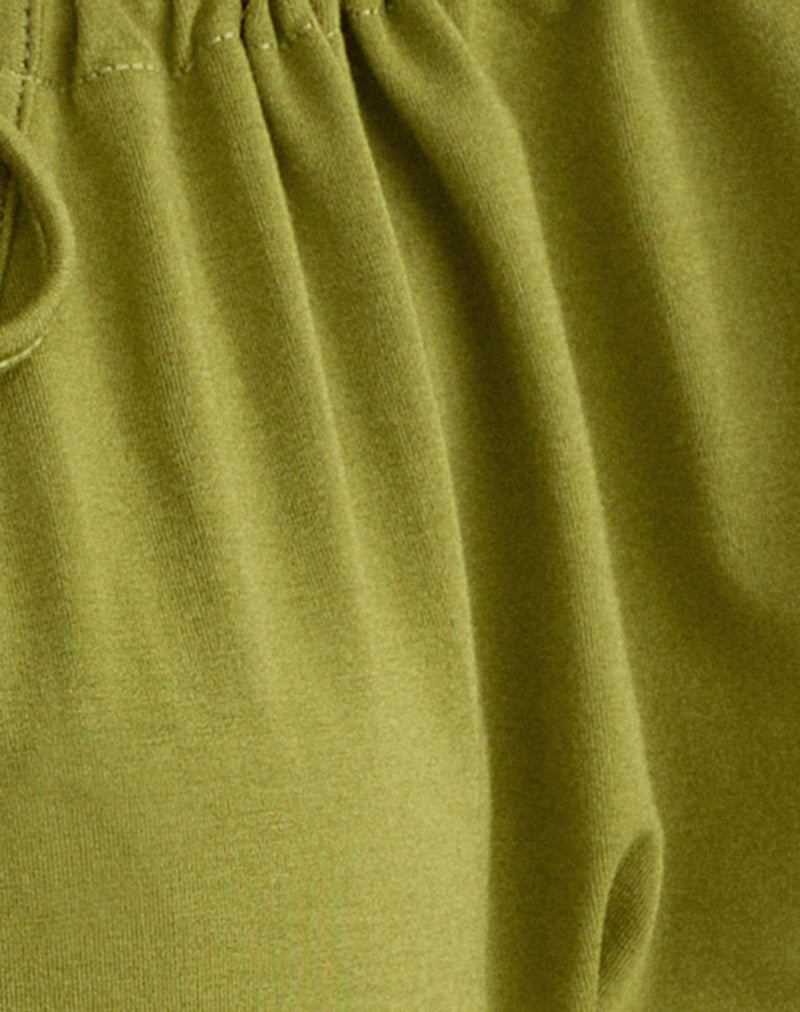 Sibila Off Shoulder Top in Moss Green