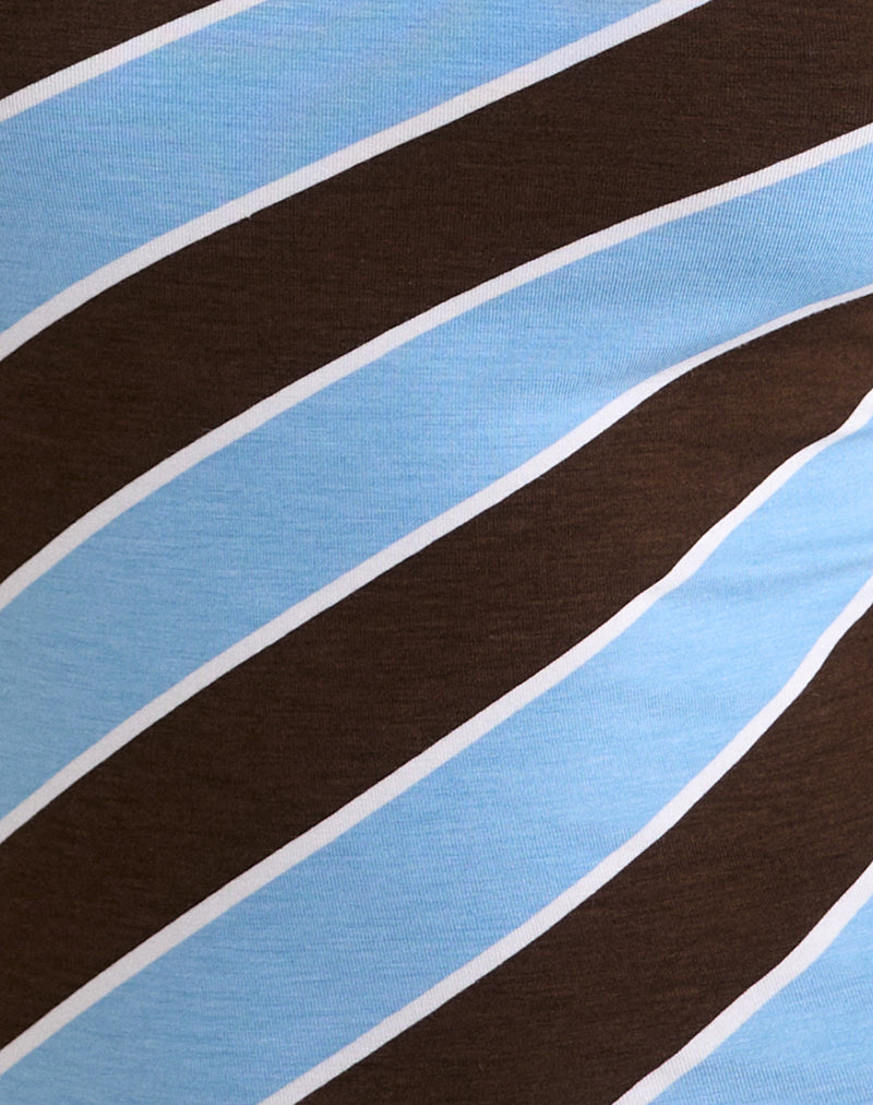 Solani Top in Retro Stripe Blue