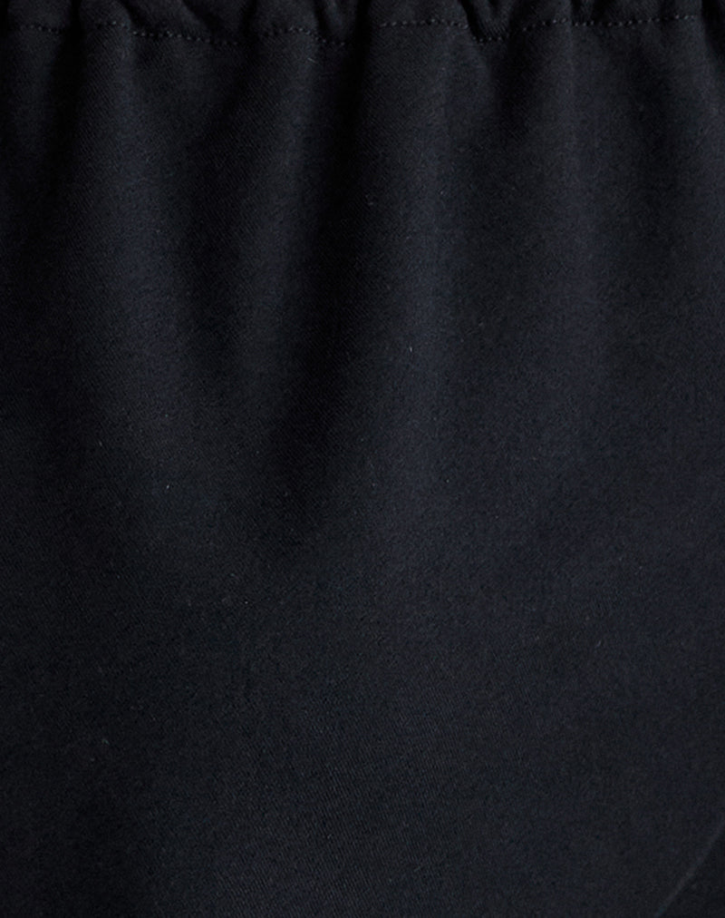 Sore Long Sleeve Cowl Top with Beads in Jersey Black