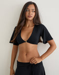 Stapa Cropped Bolero Top in Black