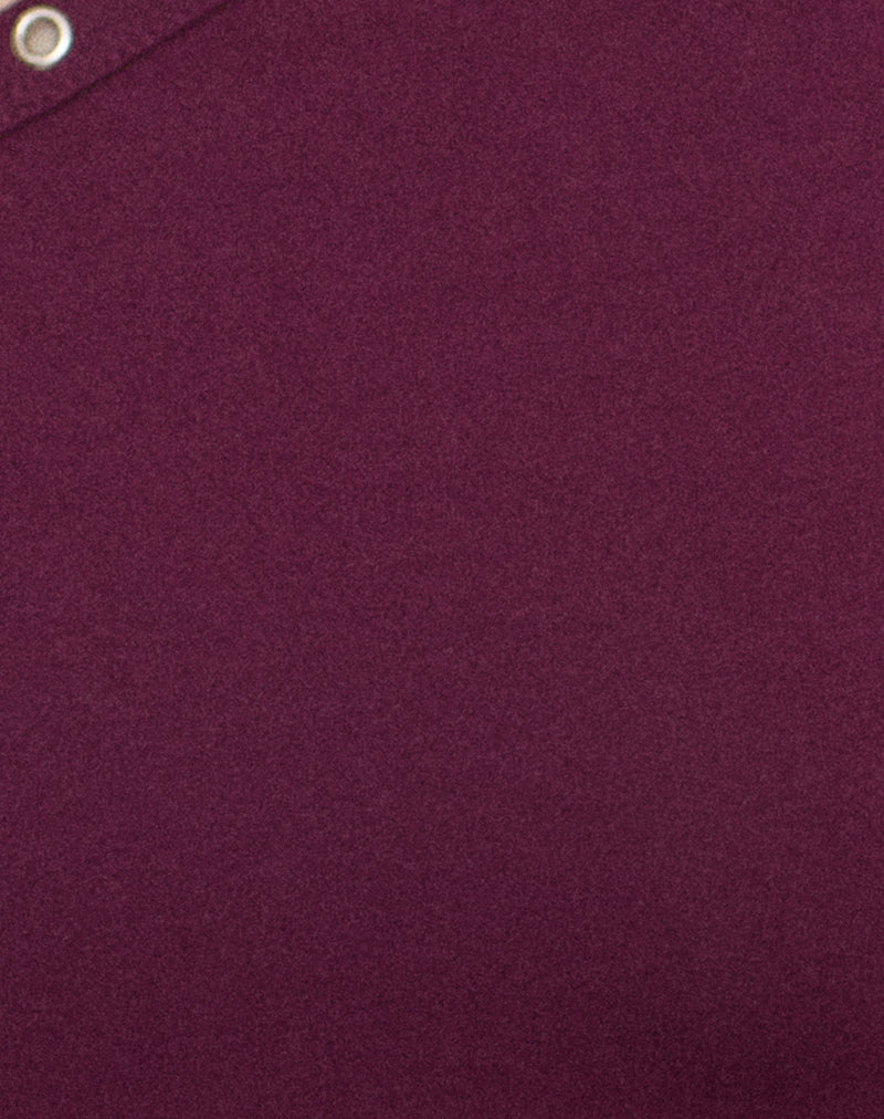 Sudata Lace Up Top in Rayon Jersey Deep Purple
