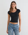 Sumala Tee in Thick Rib Black