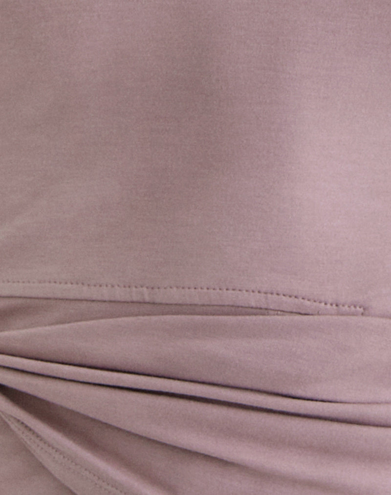 Tanzy Tie Top in Jersey Dusty Mauve