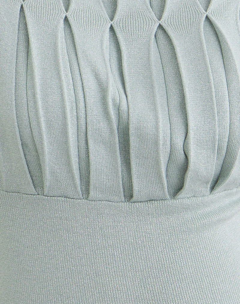 Tapasya Top in Shimmer Lurex Mint Green