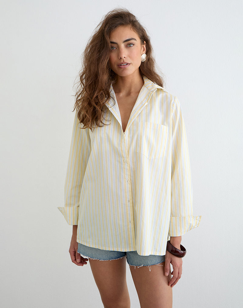 Turner Shirt in Candy Stripe Yellow