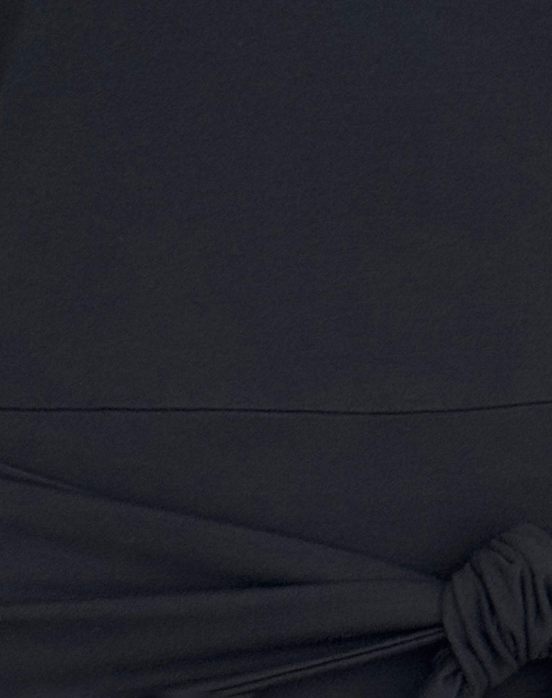 Verbina Keyhole Top in Jersey Black