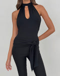 Verbina Keyhole Top in Jersey Black