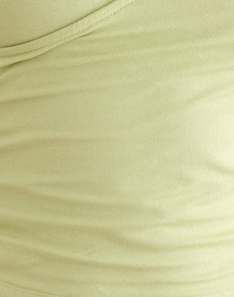Wilkes Wrap Top in Jersey Pistachio