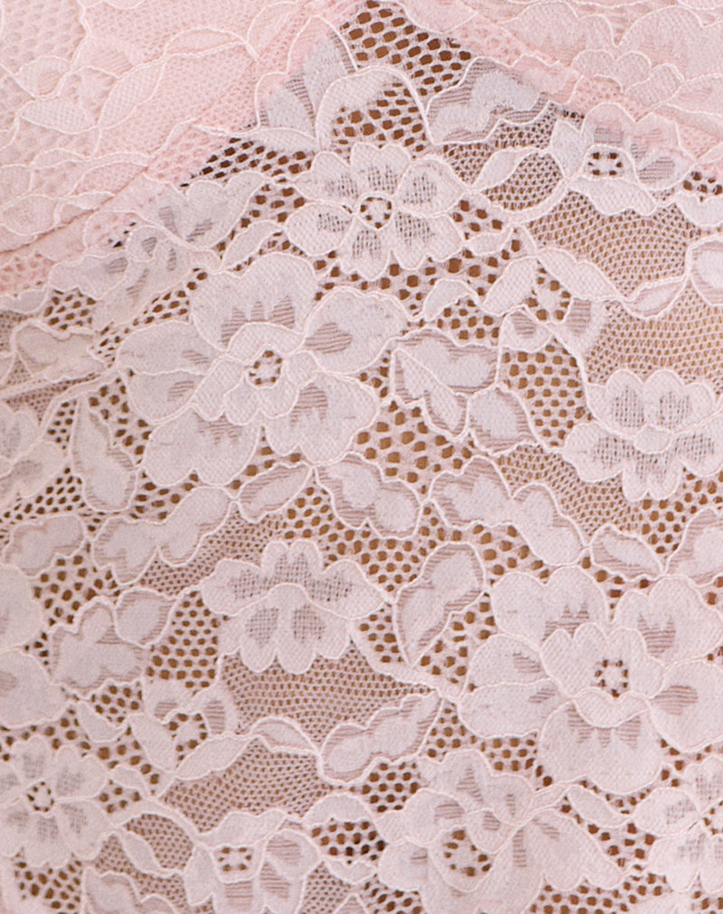 Yamuna Long Sleeve Top in Lace Soft Pink