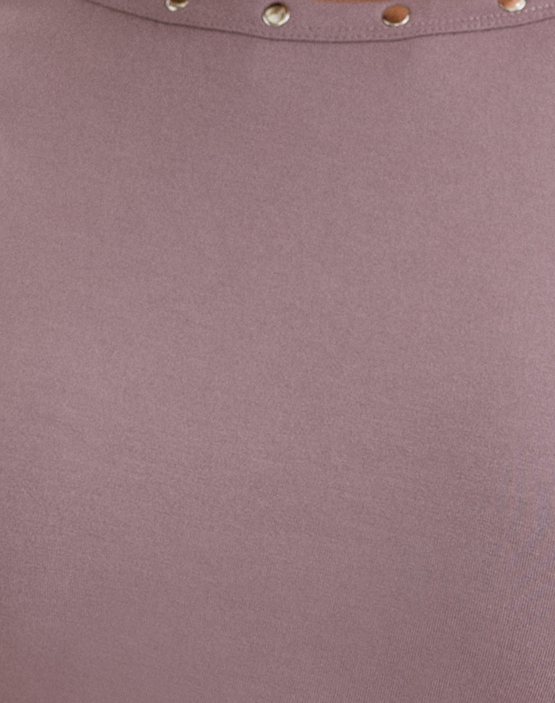 Yetta Double Studded Vest Top in Dusty Mauve