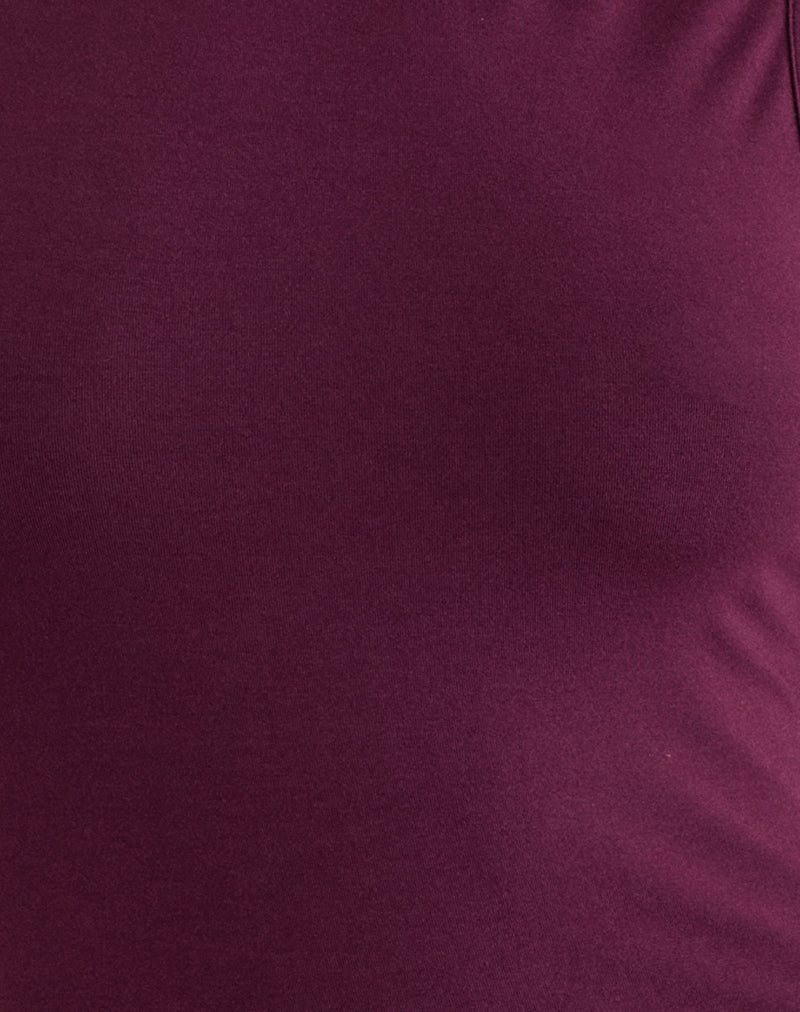 Ymir Vest Top in Rayon Jersey Deep Purple