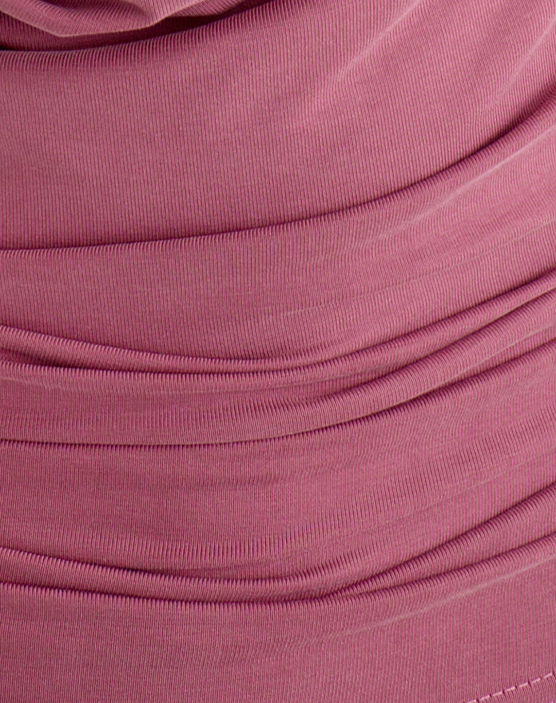 Yukashi Top in Cupro Raspberry