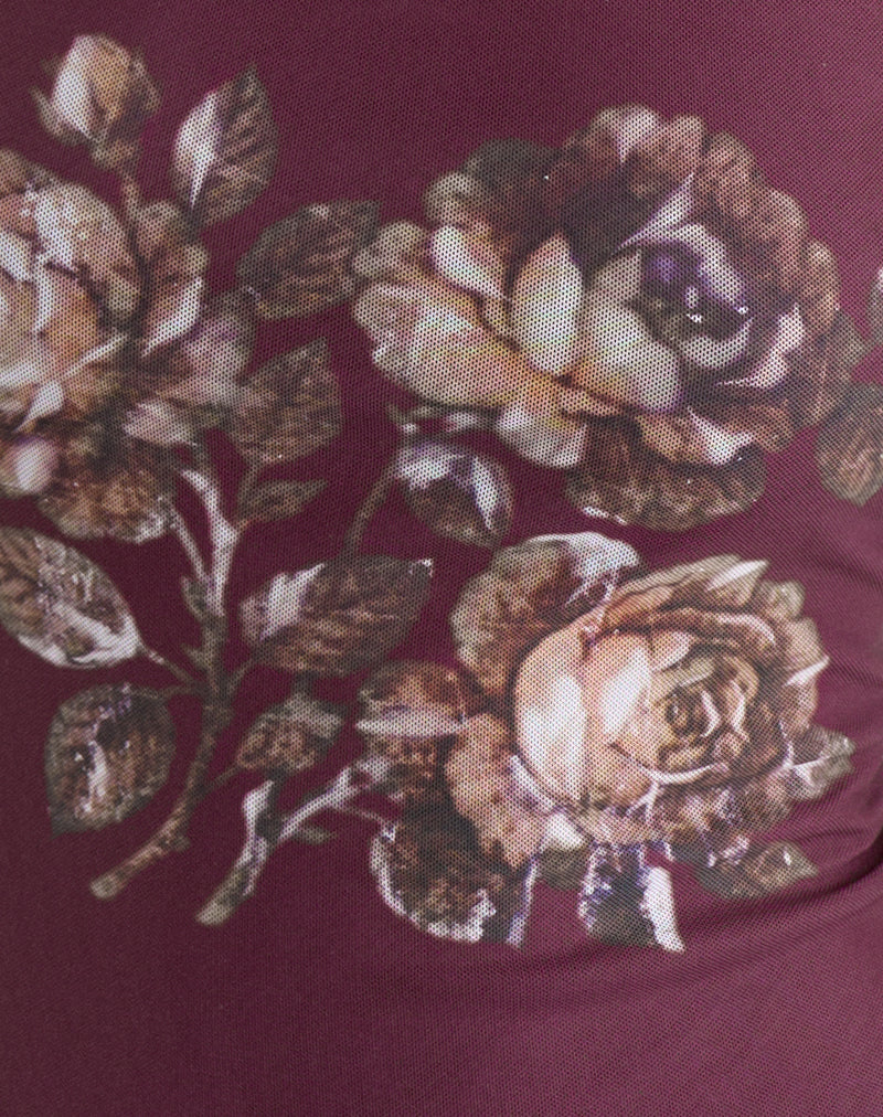 Zalika Top in Crystal Rose Burgundy