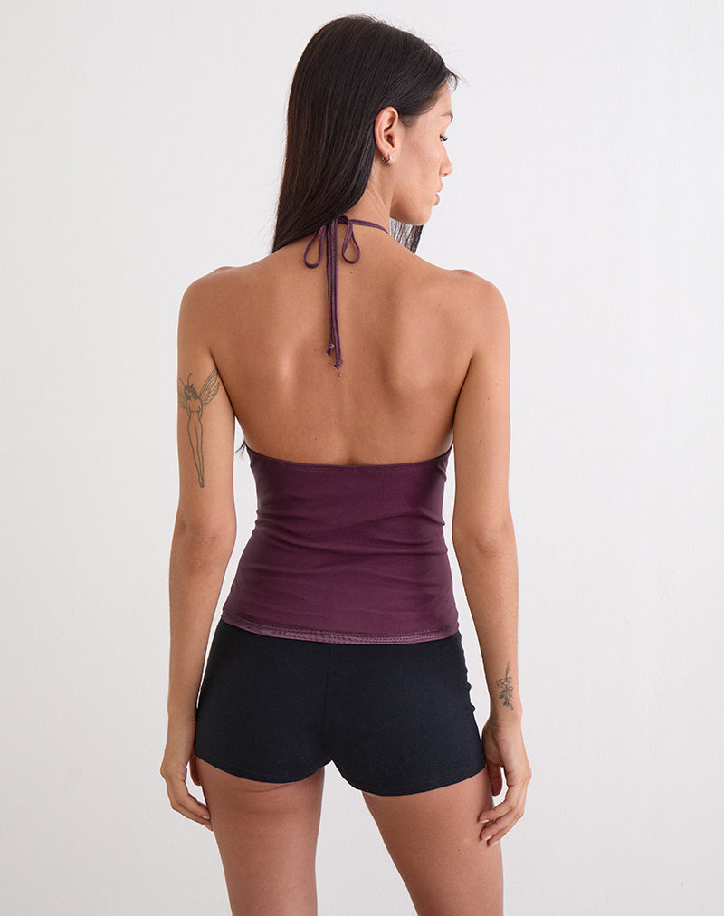 Zalika Top in Crystal Rose Burgundy